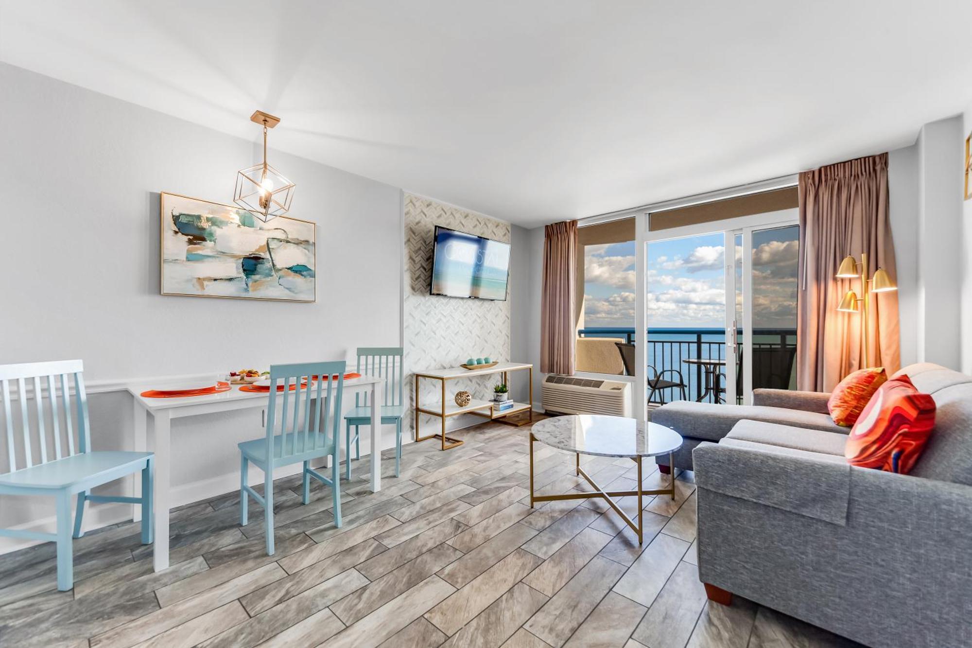 شقة Oceanfront Bliss, Amazing Views! 1235B شاطئ ميرتل المظهر الخارجي الصورة
