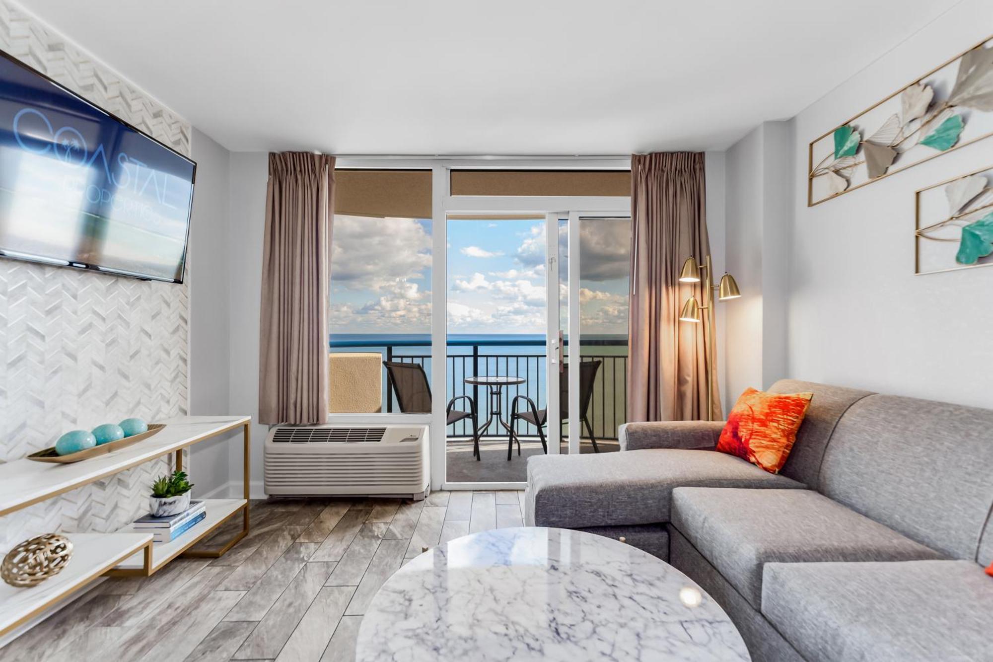 شقة Oceanfront Bliss, Amazing Views! 1235B شاطئ ميرتل المظهر الخارجي الصورة