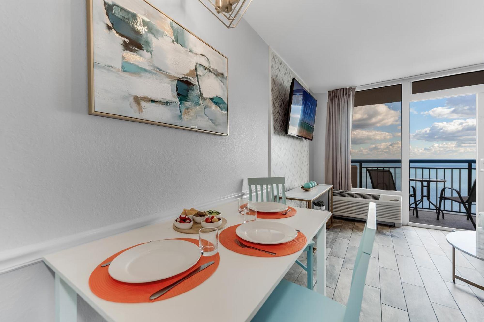 شقة Oceanfront Bliss, Amazing Views! 1235B شاطئ ميرتل المظهر الخارجي الصورة
